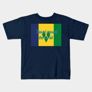 Travel Around the World - Saint Vincent and the Grenadines Kids T-Shirt